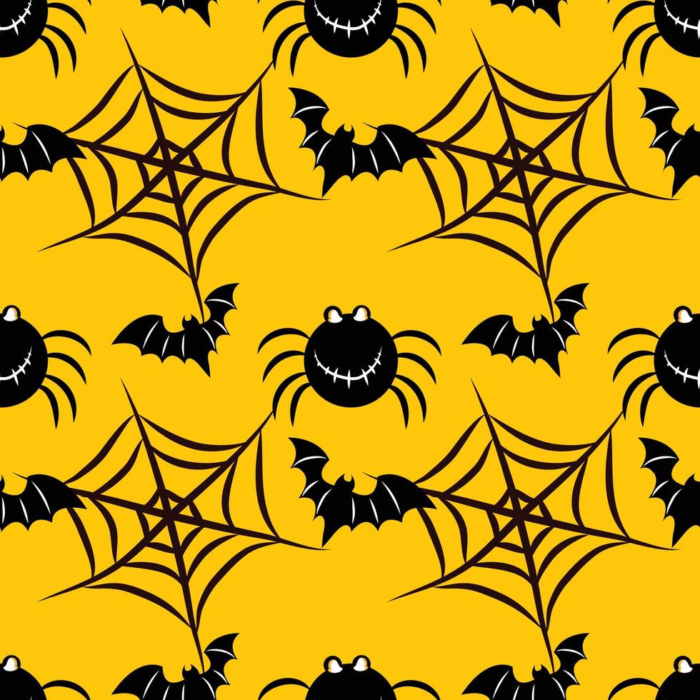 Halloween-süßer Artikel nahtloser Vektor-Design-Hintergrund vektor