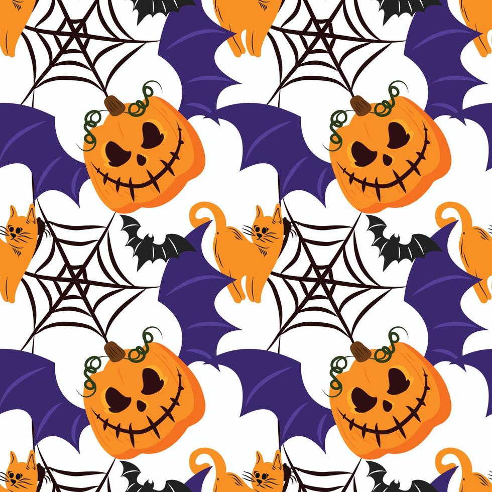 halloween söt objekt sömlös vektorkonstdesign vektor