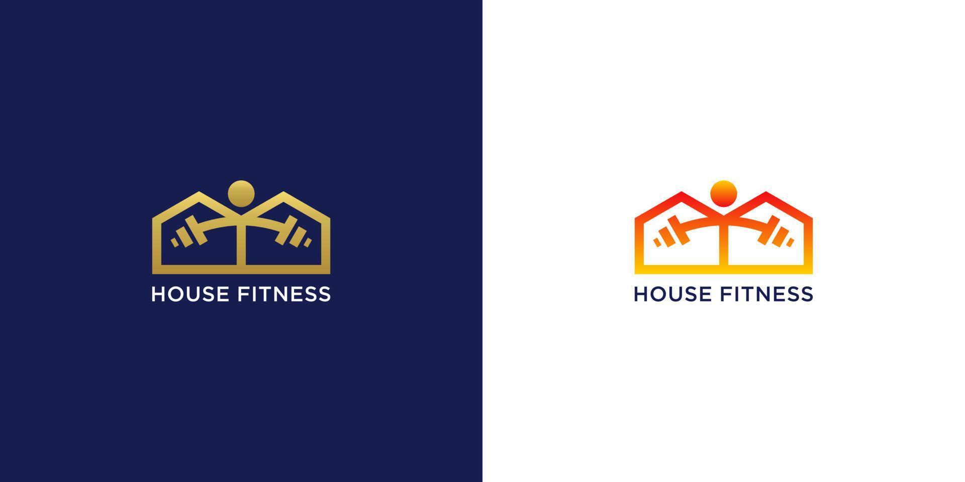 Fitness-Fitness-Home-Logo vektor