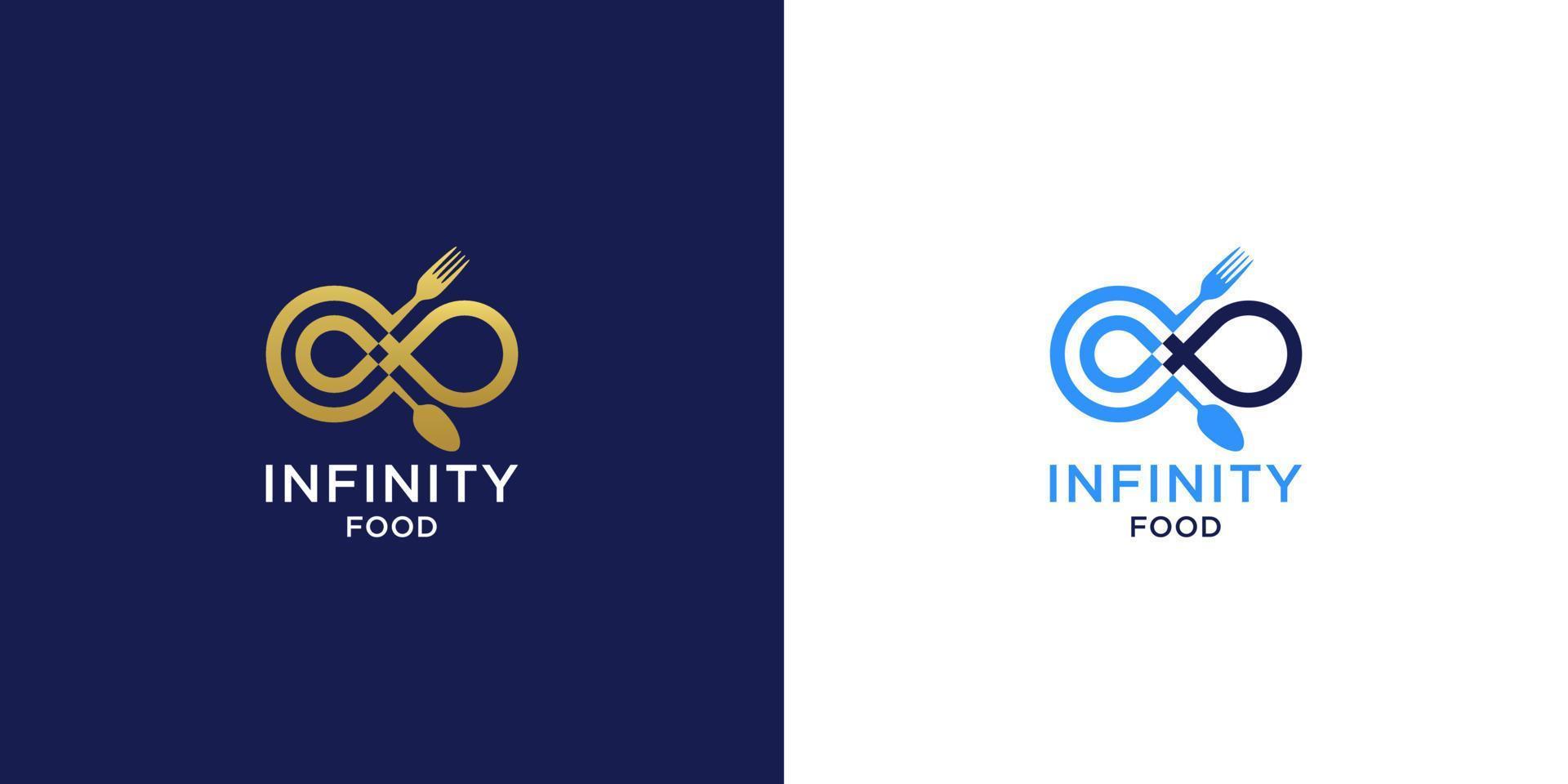 Infinity Food-Logo-Vorlage vektor