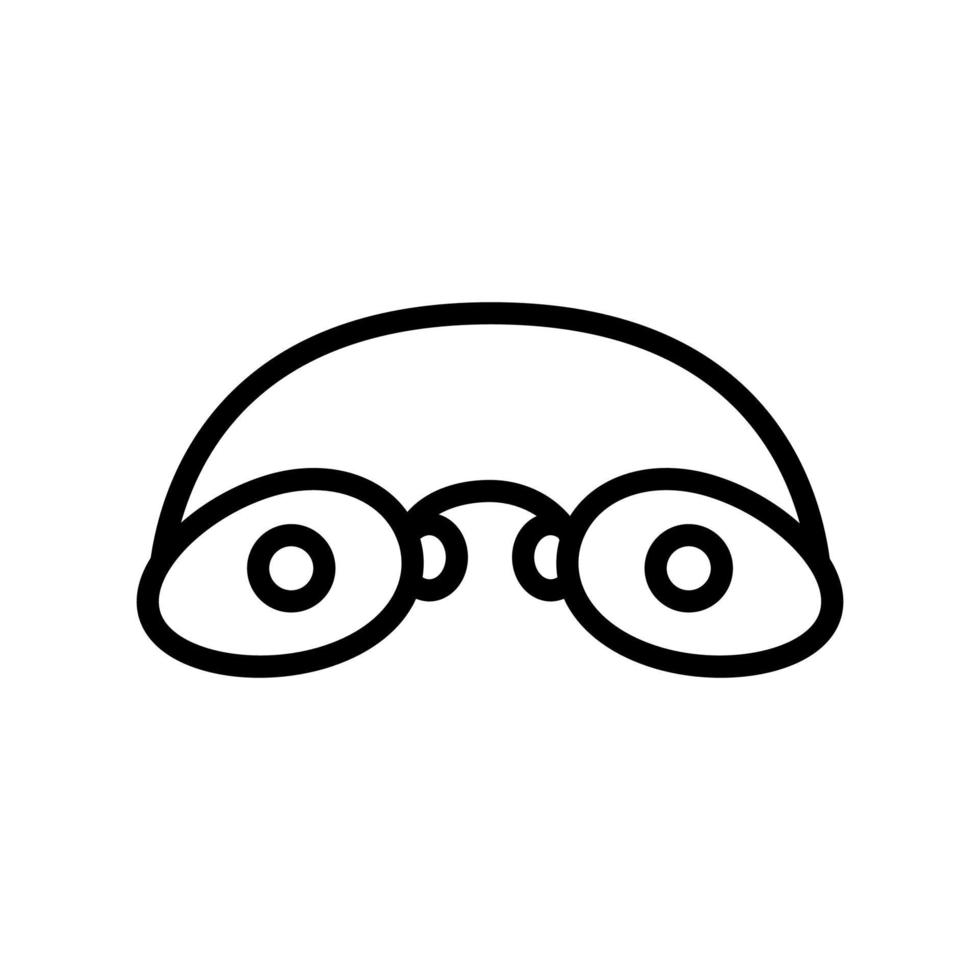 Brille Solarium Zubehör Symbol Leitung Vektor Illustration