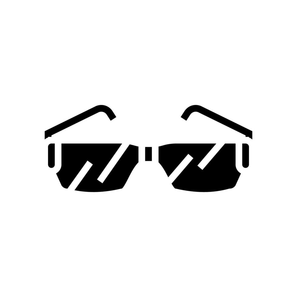 Computerbrille Glyphen-Symbol-Vektor-Illustration vektor