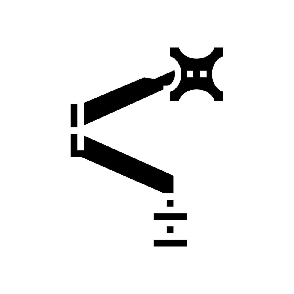 Monitor-Arm-Glyphen-Symbol-Vektor-Illustration vektor