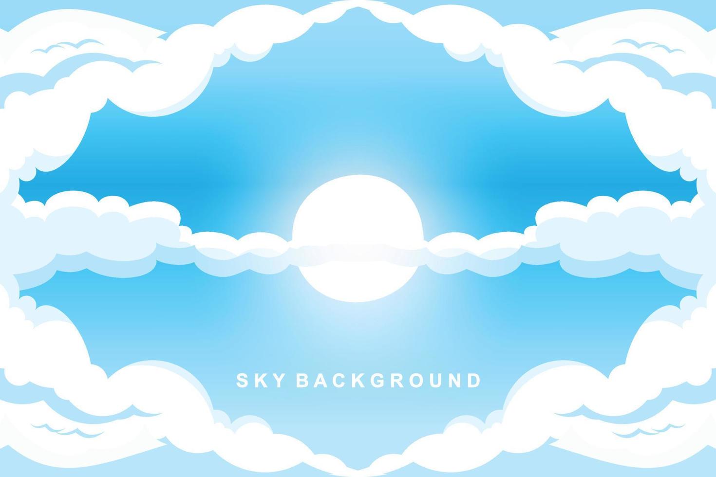 Wolkenhintergrunddesign, Himmellandschaftsillustration, Dekorationsvektor, Fahnen und Plakate vektor