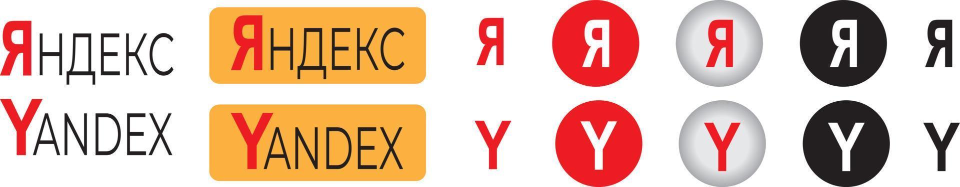 Symbolvektor für Yandex-Schaltfläche. Yandex-Symbol. vektor