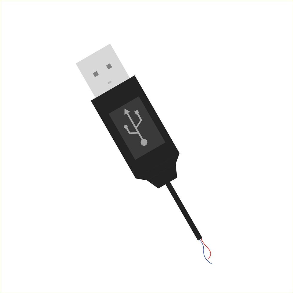 USB-Laufwerkskabel einstecken vektor