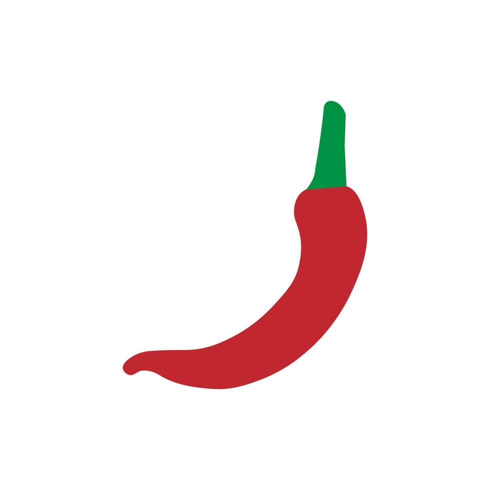 lebendiges Vektorfarbsymbol aus lebendigem rotem Chili-Pfeffer. Modernes Schild im flachen Stil, perfekt für Werbung, Websites, Banner, Bücher usw vektor