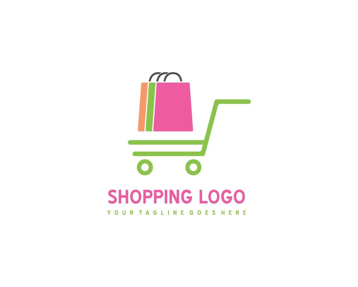 shopping logotyp mall vektor