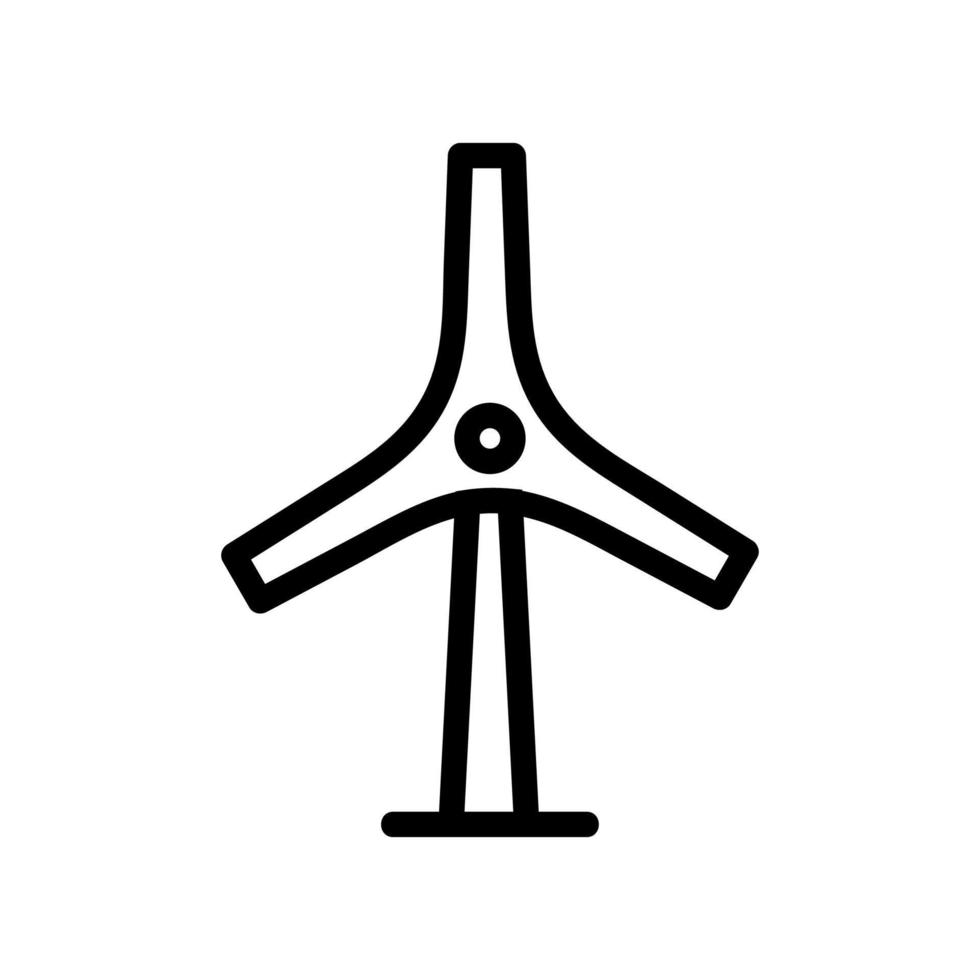 vindgenerator kvarn ikon vektor. isolerade kontur symbol illustration vektor