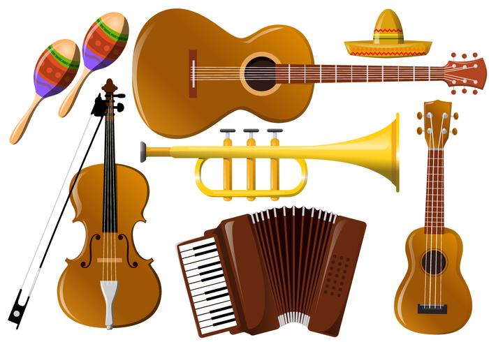 Mariachi musikinstrument vektorer
