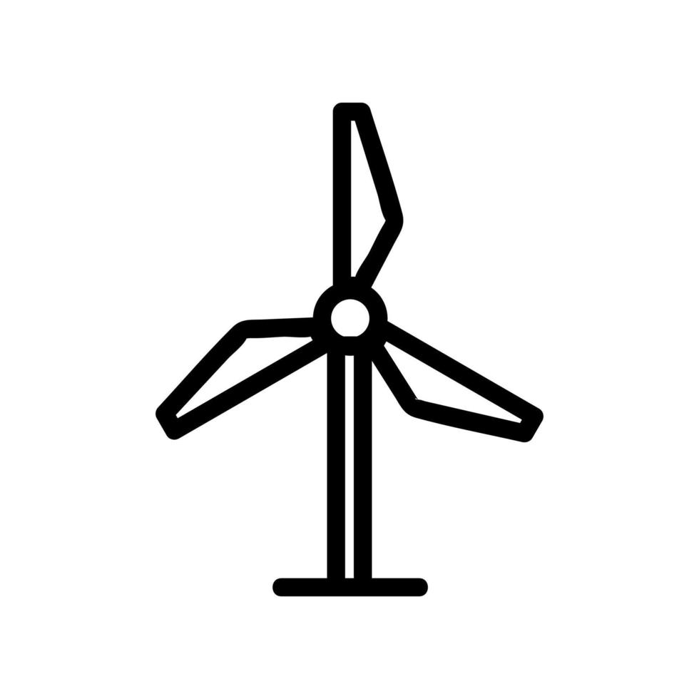 vindgenerator kvarn ikon vektor. isolerade kontur symbol illustration vektor