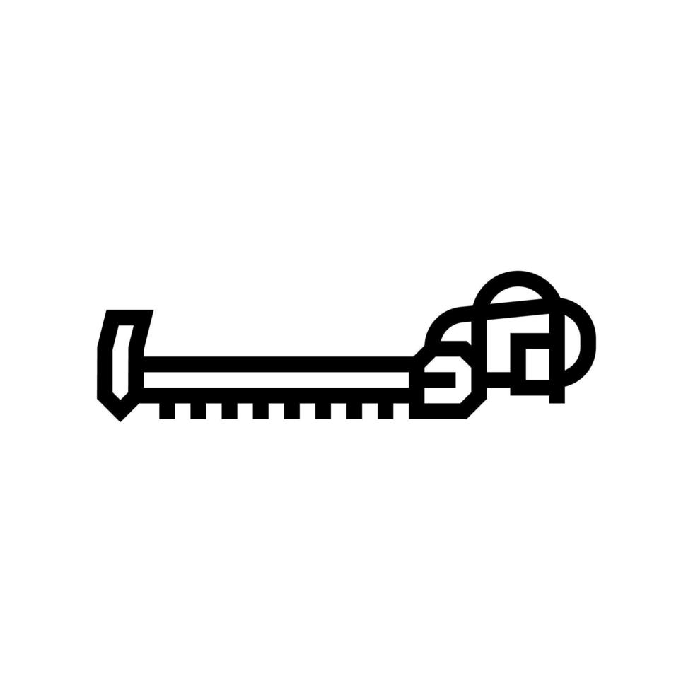 Sichel landwirtschaftliche Geräte Symbol Leitung Vektor Illustration