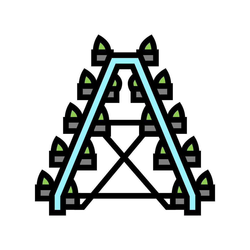 hydroponische Landmaschinen Ausrüstung Farbsymbol Vektor Illustration