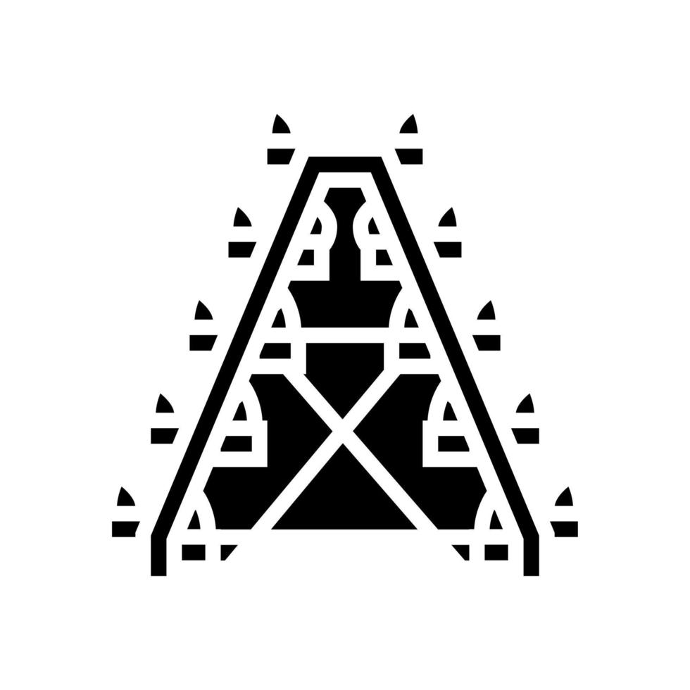 hydroponische landmaschinenausrüstung glyph symbol vektorillustration vektor