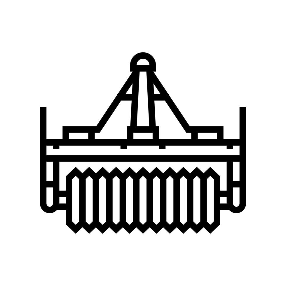 cultipack landwirtschaftliche Geräte Symbol Leitung Vektorgrafik vektor