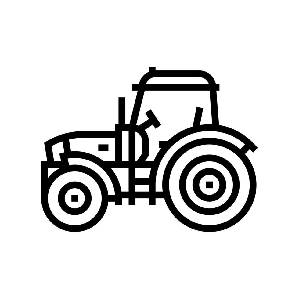 Traktor Bauernhof Transportlinie Symbol Vektor Illustration