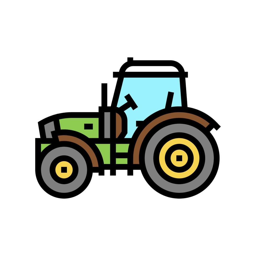 Traktor Bauernhof Transport Farbe Symbol Vektor Illustration