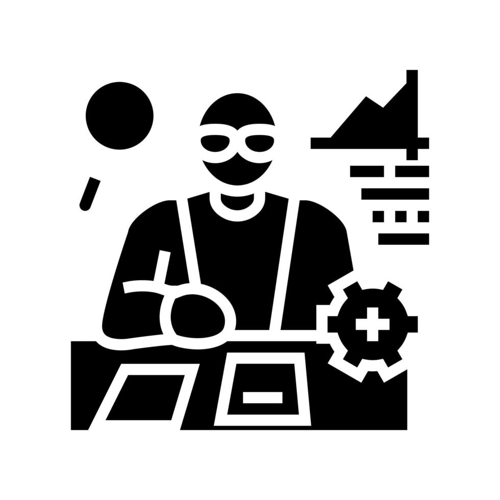 Grundstudium Forschung Glyphen-Symbol-Vektor-Illustration vektor