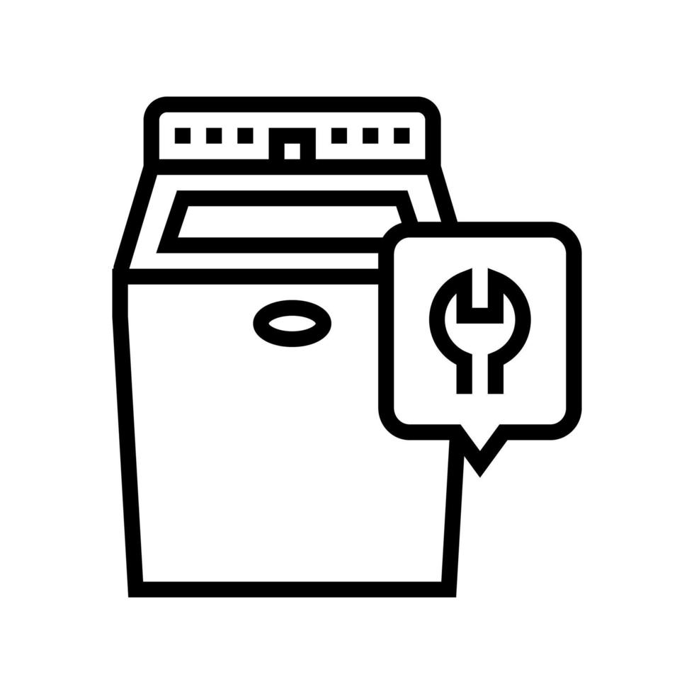 Eismaschine Reparaturlinie Symbol Vektor Illustration