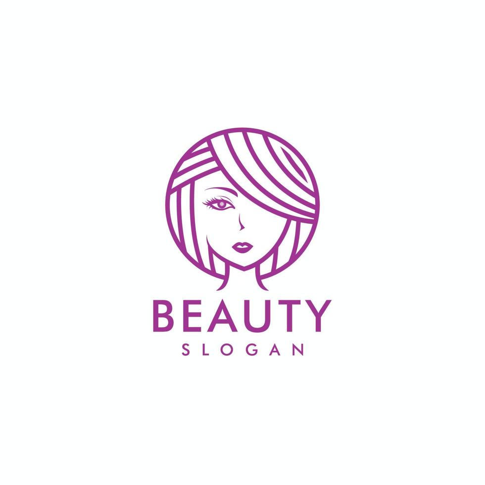skönhet kvinna mode logotyp vektor