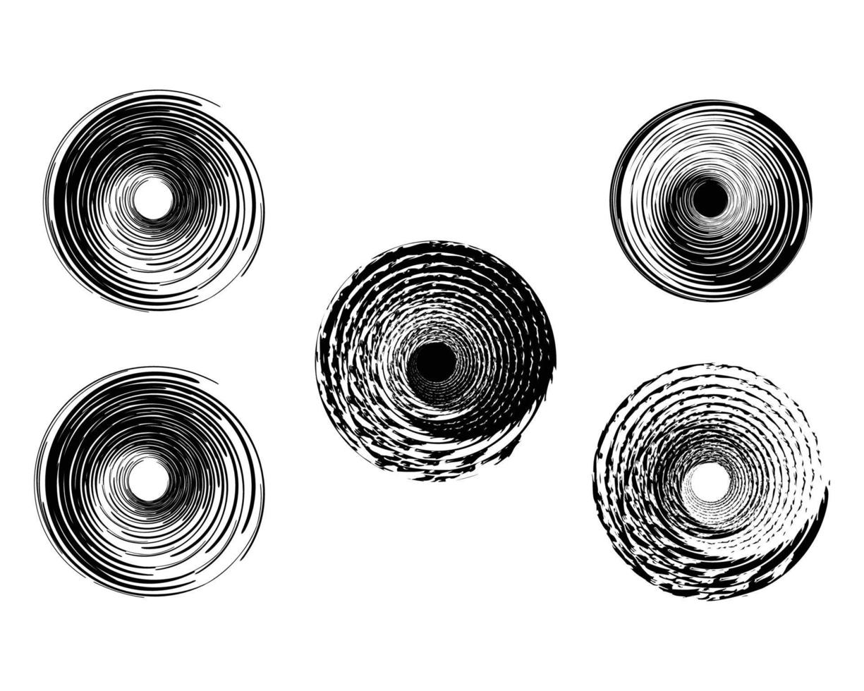 uppsättning handritade cirklar, designelement vektor mall