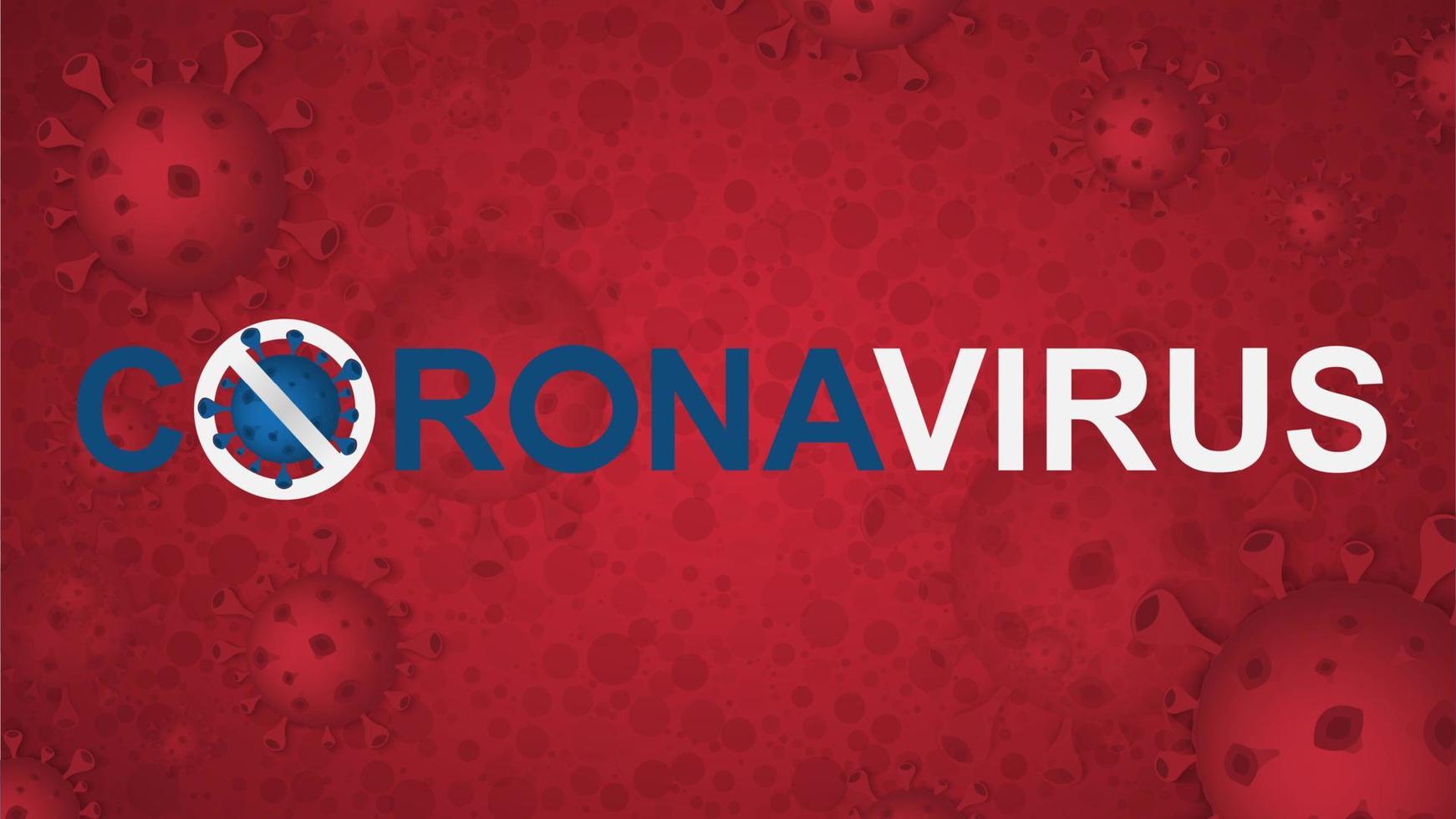 coronavirus banner i röd färg med text för olika typer infographics förhindrar influensa. vektor