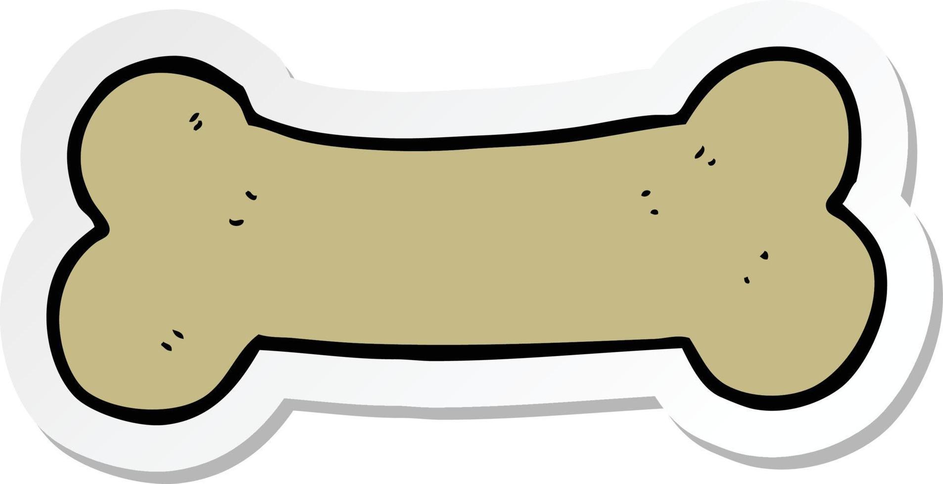 klistermärke av en tecknad hund kex vektor