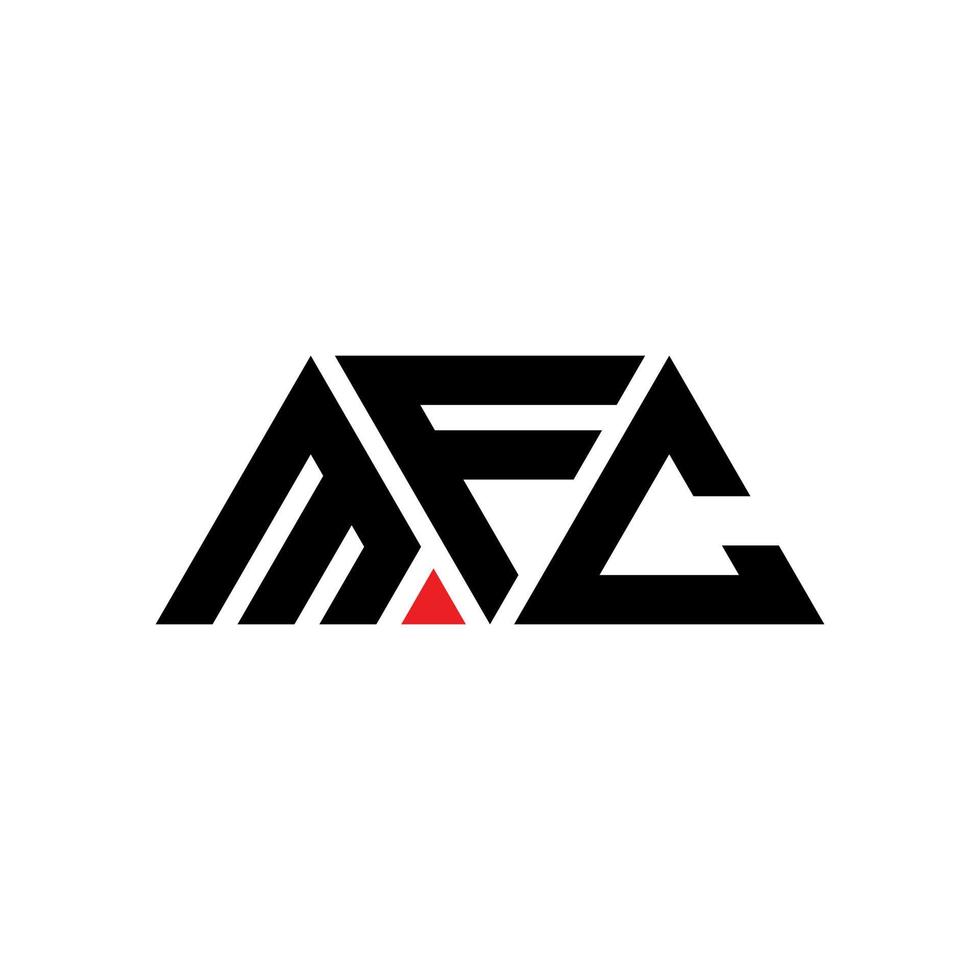 MFC-Dreieck-Buchstaben-Logo-Design mit Dreiecksform. MFC-Dreieck-Logo-Design-Monogramm. MFC-Dreieck-Vektor-Logo-Vorlage mit roter Farbe. mfc dreieckiges logo einfaches, elegantes und luxuriöses logo. mfc vektor