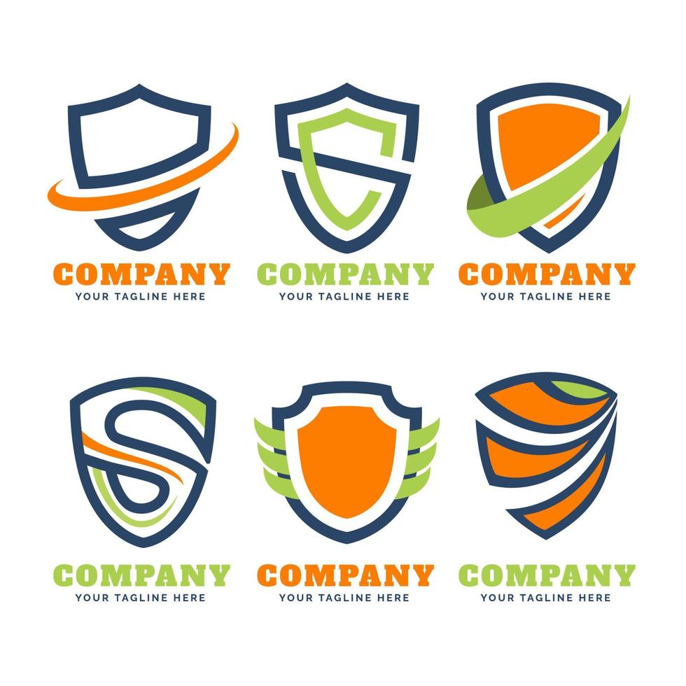 Schild-Logo-Vorlage für Unternehmen vektor
