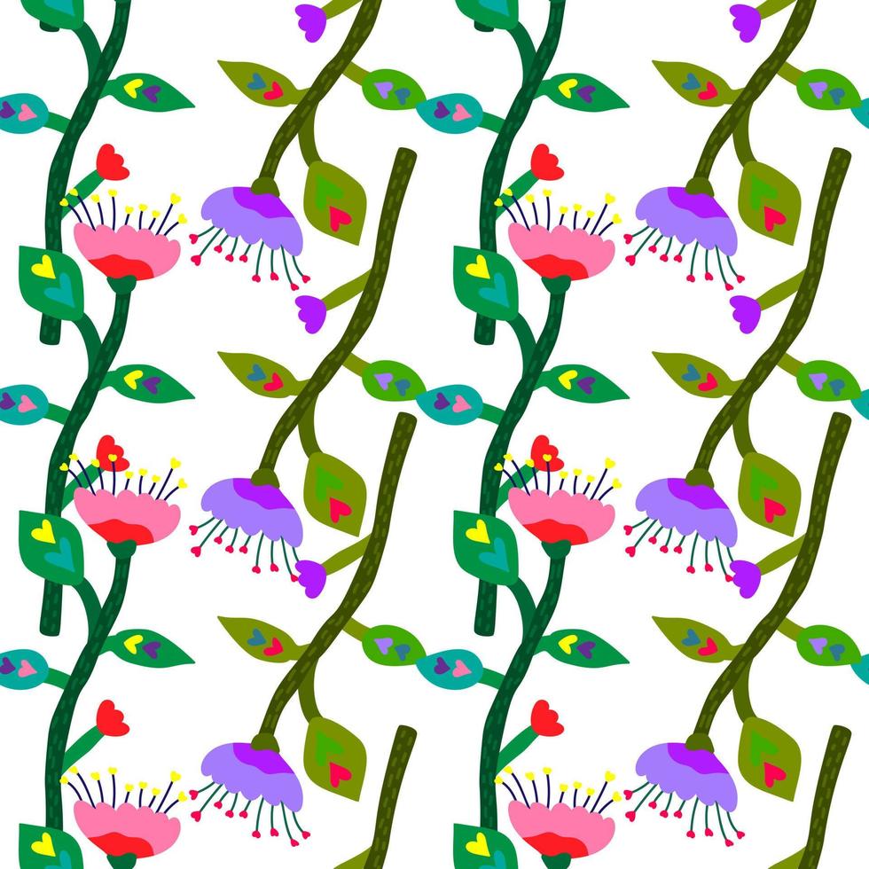 abstrakt tropisk blomma seamless mönster. dekoration botanisk blommig tapet. vektor