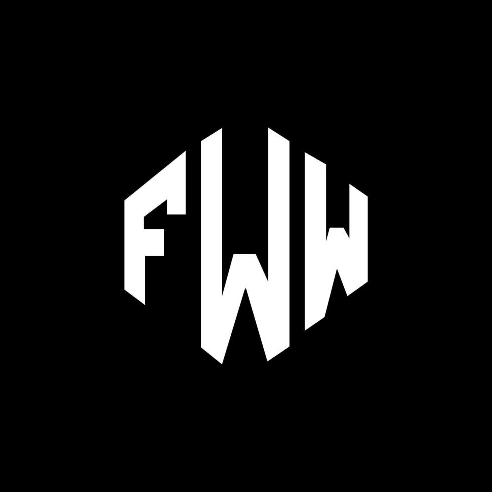 fww-Buchstaben-Logo-Design mit Polygonform. fww Polygon- und Würfelform-Logo-Design. fww Sechseck-Vektor-Logo-Vorlage in weißen und schwarzen Farben. fww monogramm, geschäfts- und immobilienlogo. vektor