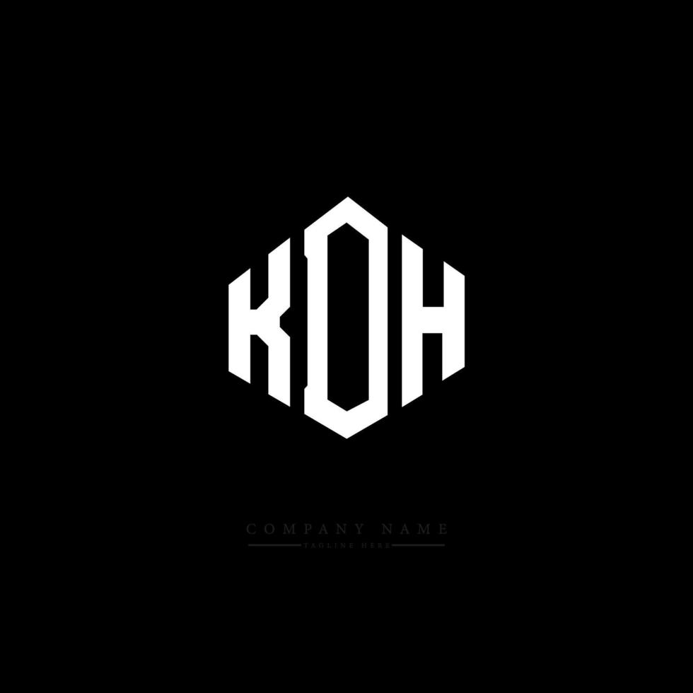 kdh-Buchstaben-Logo-Design mit Polygonform. kdh-Polygon- und Würfelform-Logo-Design. kdh Sechseck-Vektor-Logo-Vorlage in weißen und schwarzen Farben. kdh-monogramm, geschäfts- und immobilienlogo. vektor