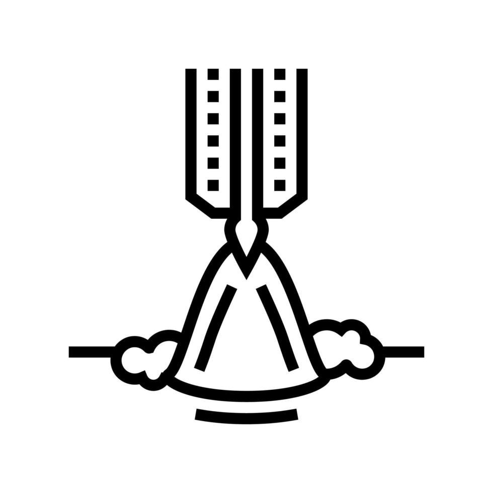 Stumpfschweißlinie Symbol Vektor Illustration