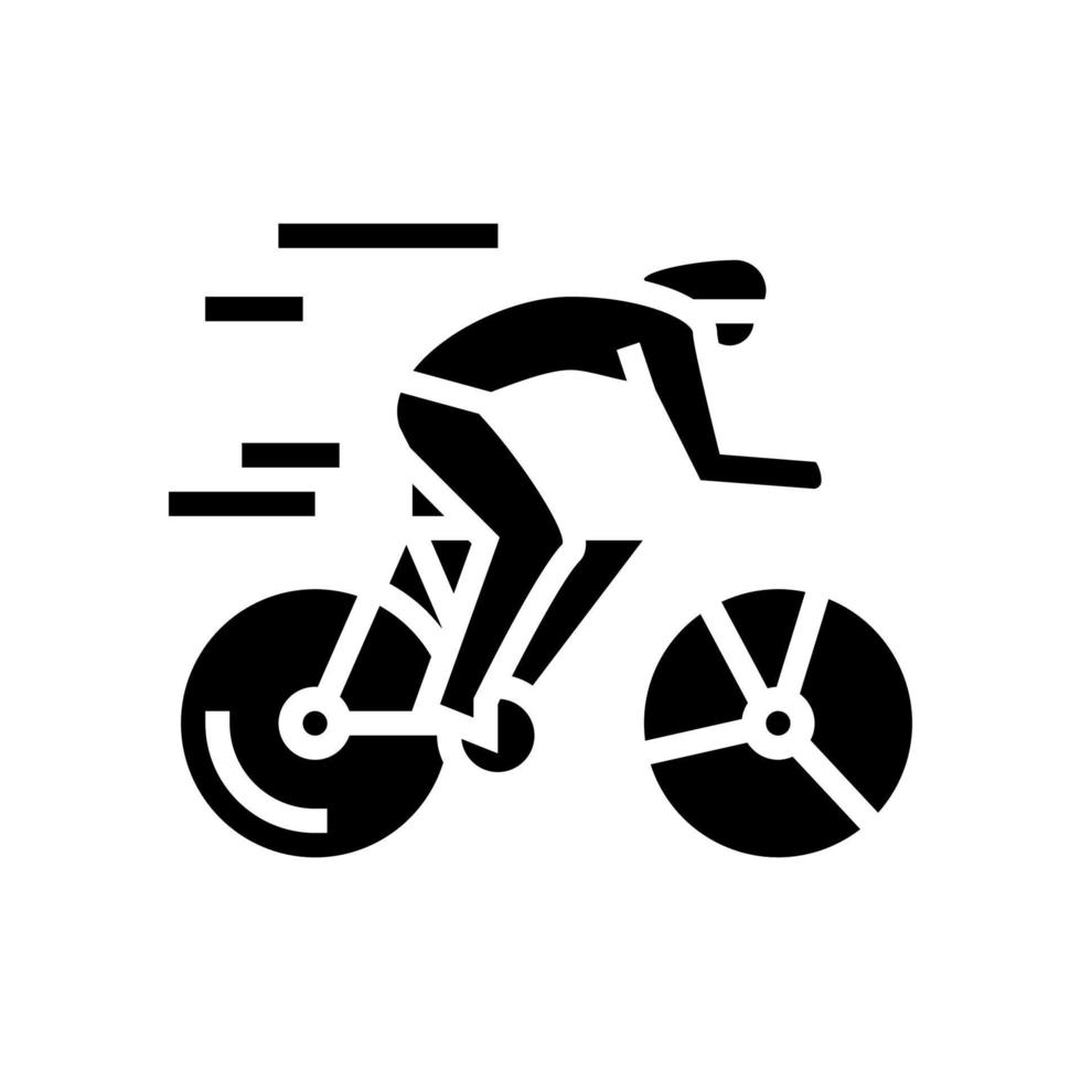 Radsport-Glyphen-Symbol-Vektor-Illustration vektor