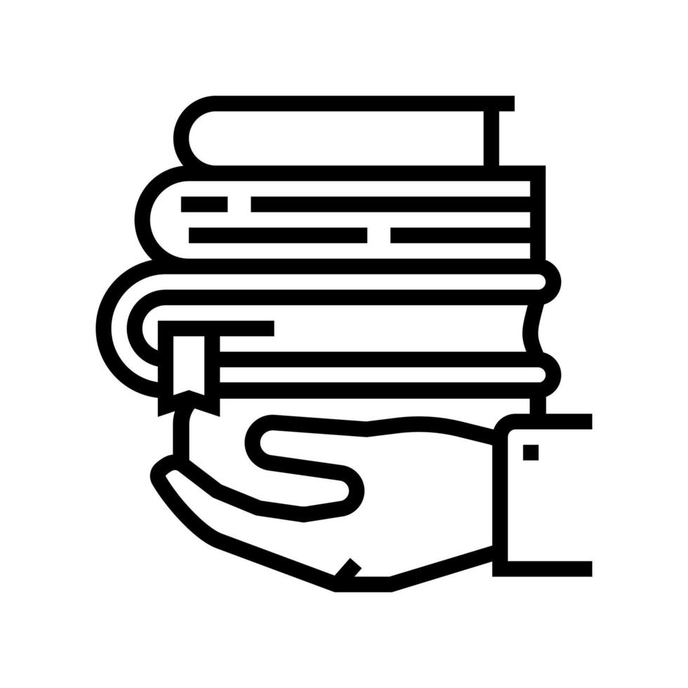 bildungsliteratur linie symbol vektor illustration