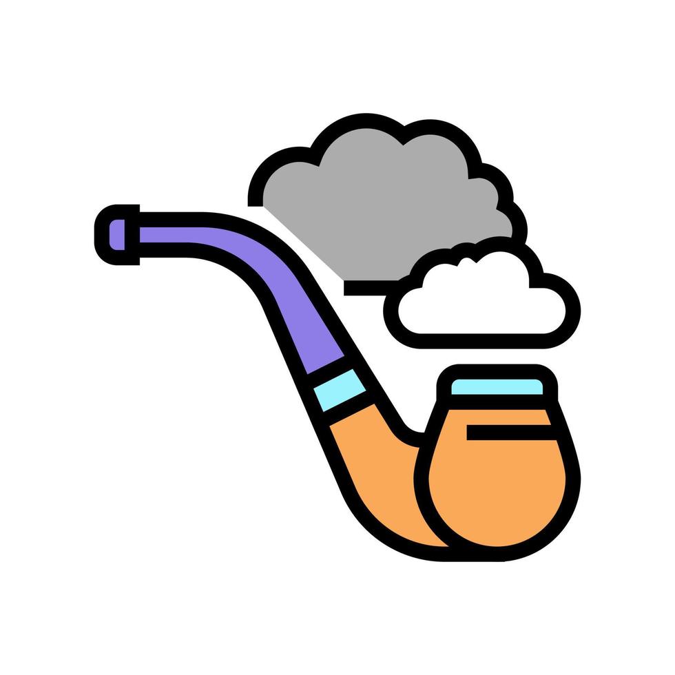 rökpipa mens fritid färg ikon vektor illustration
