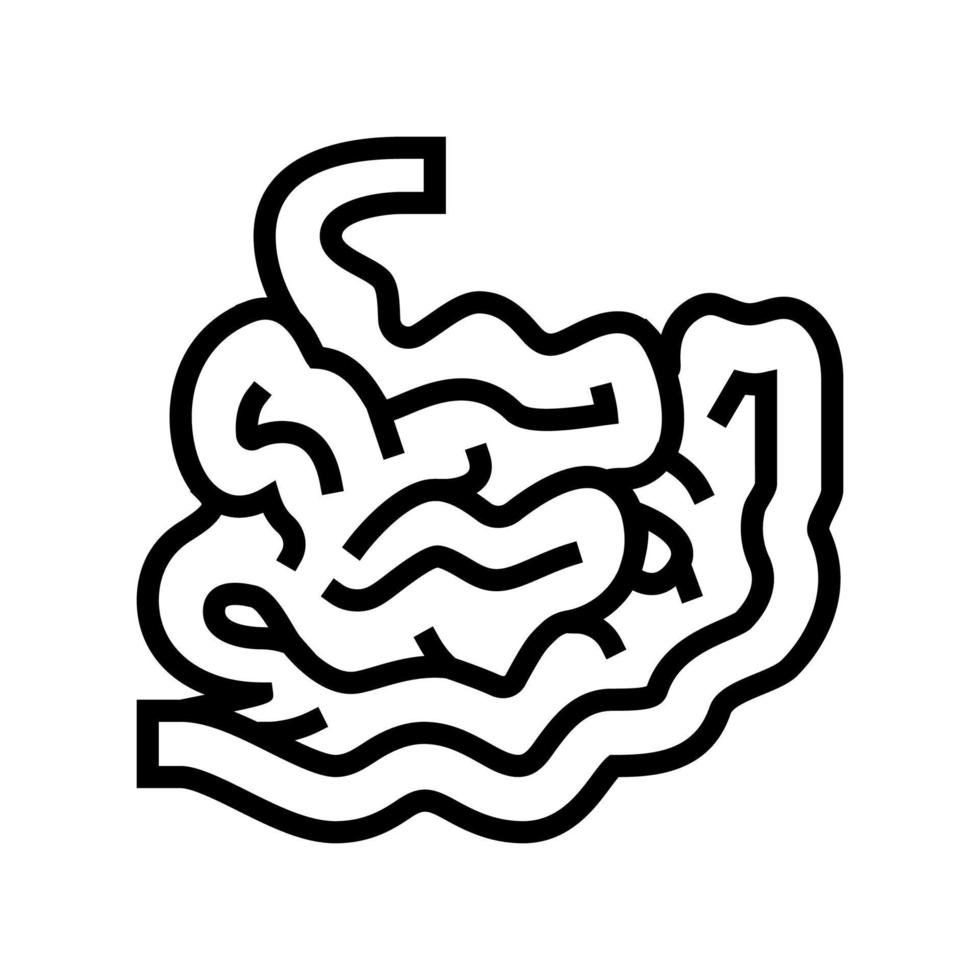 Darm menschliches Organ Symbol Leitung Vektor Illustration