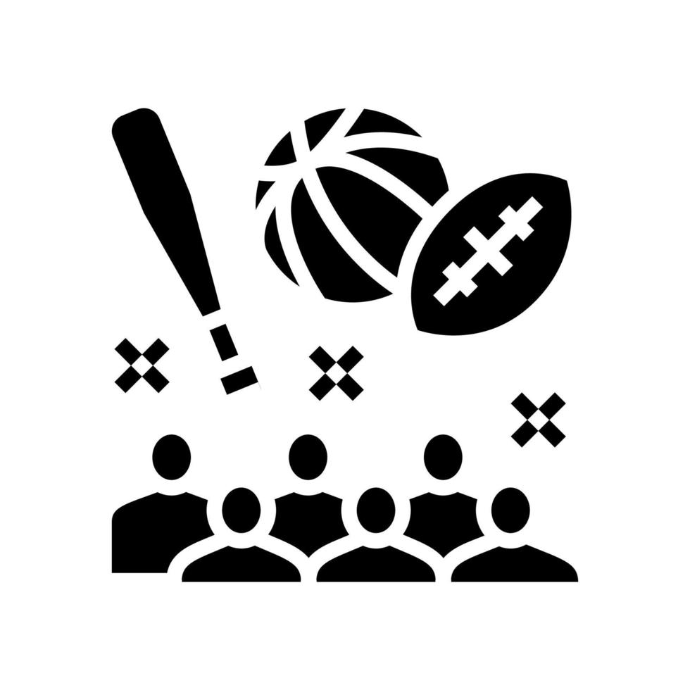 Sport-Kinder-Party-Glyphen-Symbol-Vektor-Illustration vektor