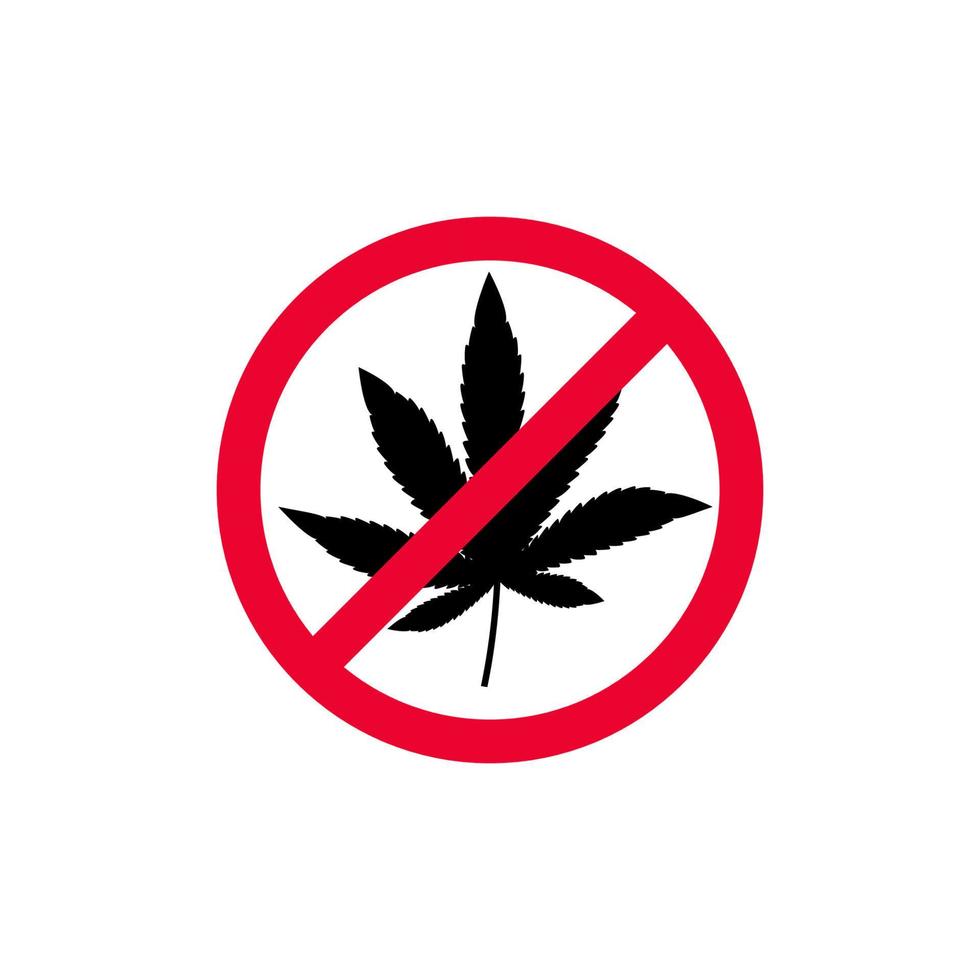 Marihuana-Blatt. medizinisches Cannabisblatt lokalisiert auf weißem Hintergrund. vektor