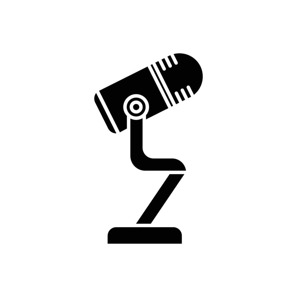 mikrofonikonen. ikon relaterad till elektronisk, teknik. glyfikonstil, solid. enkel design redigerbar vektor