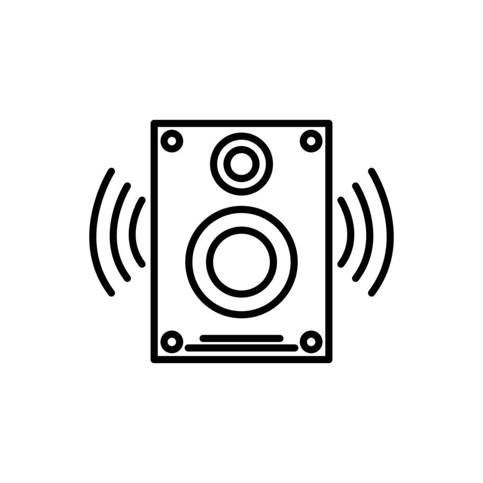 Soundbox-Symbol. Symbol im Zusammenhang mit Elektronik, Technologie. Liniensymbolstil. einfaches Design editierbar vektor