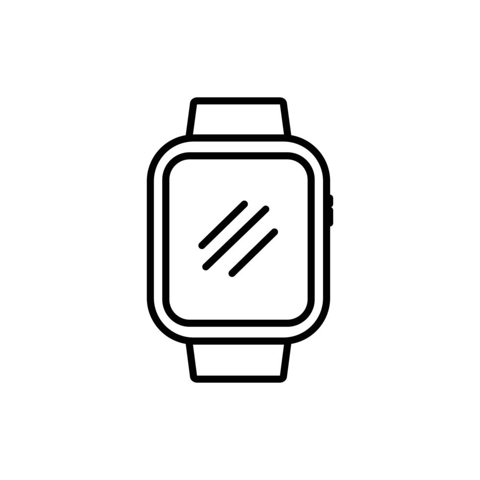 Smartwatch-Symbol. Symbol im Zusammenhang mit Elektronik, Technologie. Liniensymbolstil. einfaches Design editierbar vektor