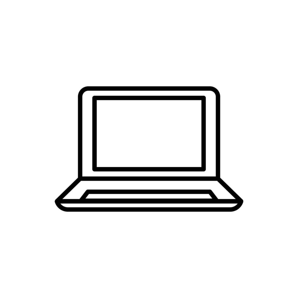 Laptop-Symbol. Symbol im Zusammenhang mit Elektronik, Technologie. Liniensymbolstil. einfaches Design editierbar vektor