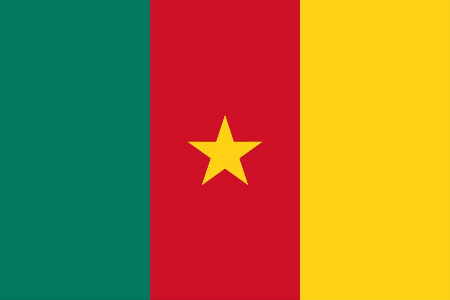 Kamerun-Flagge, Flagge von Kamerun-Vektorillustration vektor