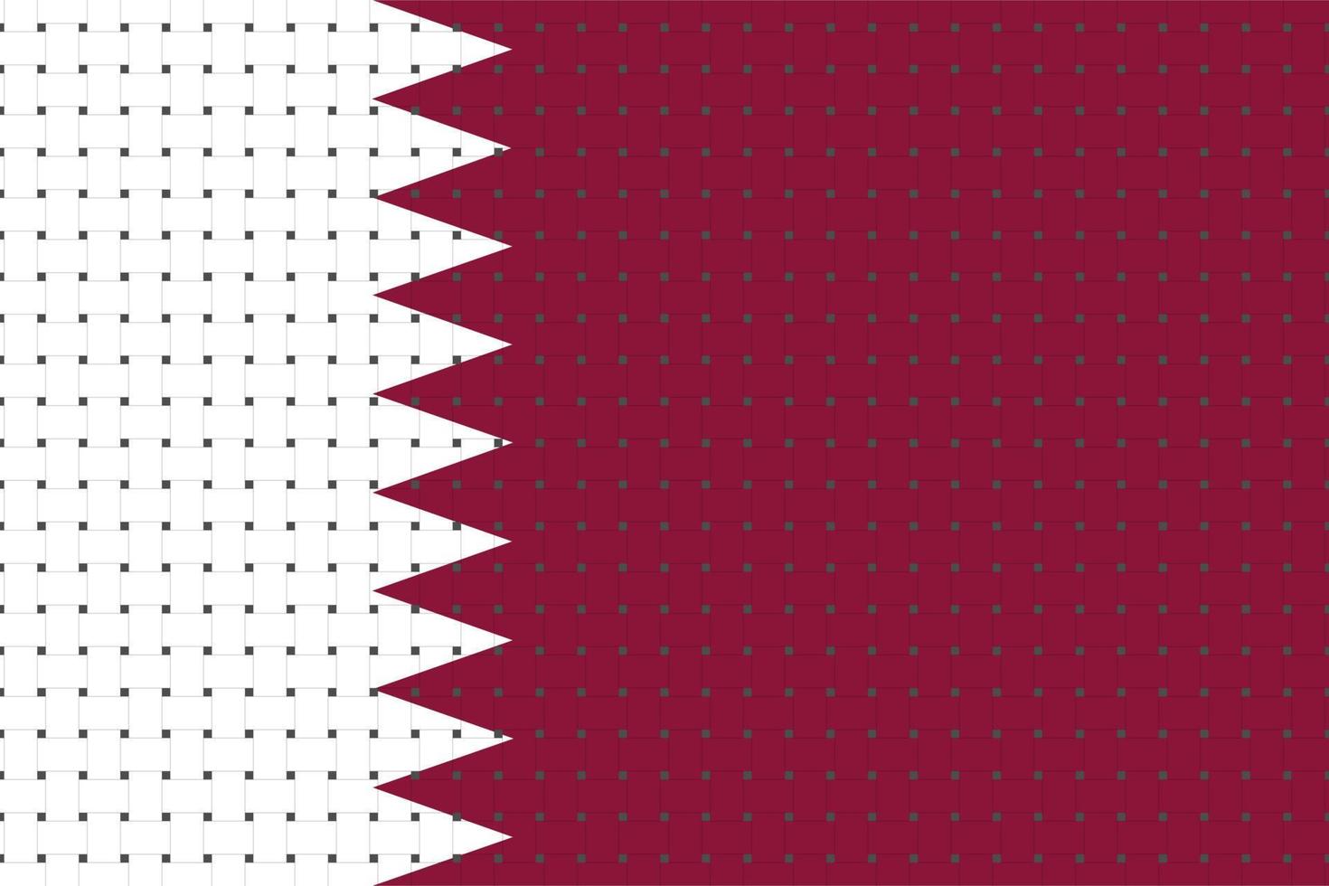 Qatar flagga med mönster stil vektor