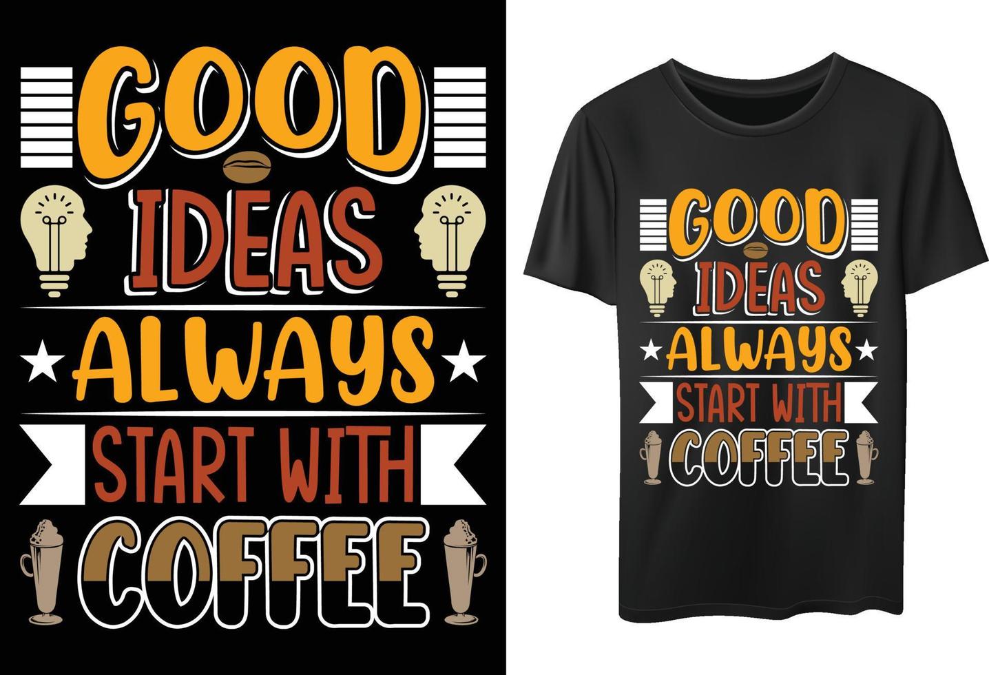 premium kaffetypografi t-shirtdesign för kaffeälskare vektor