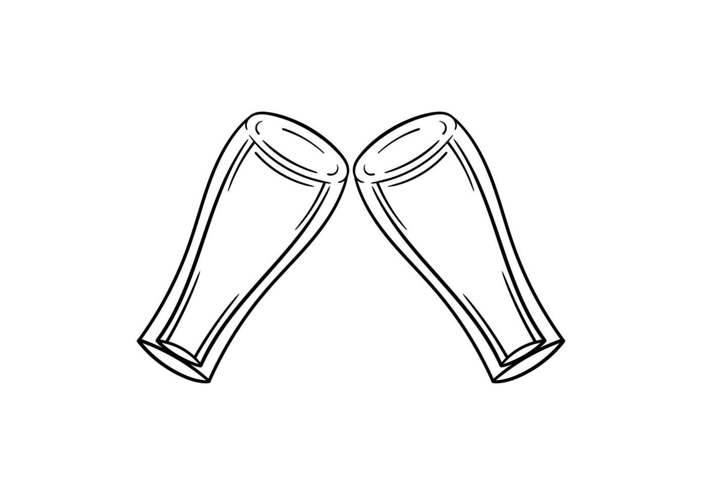 handritad illustration av ett glas 2 vektor