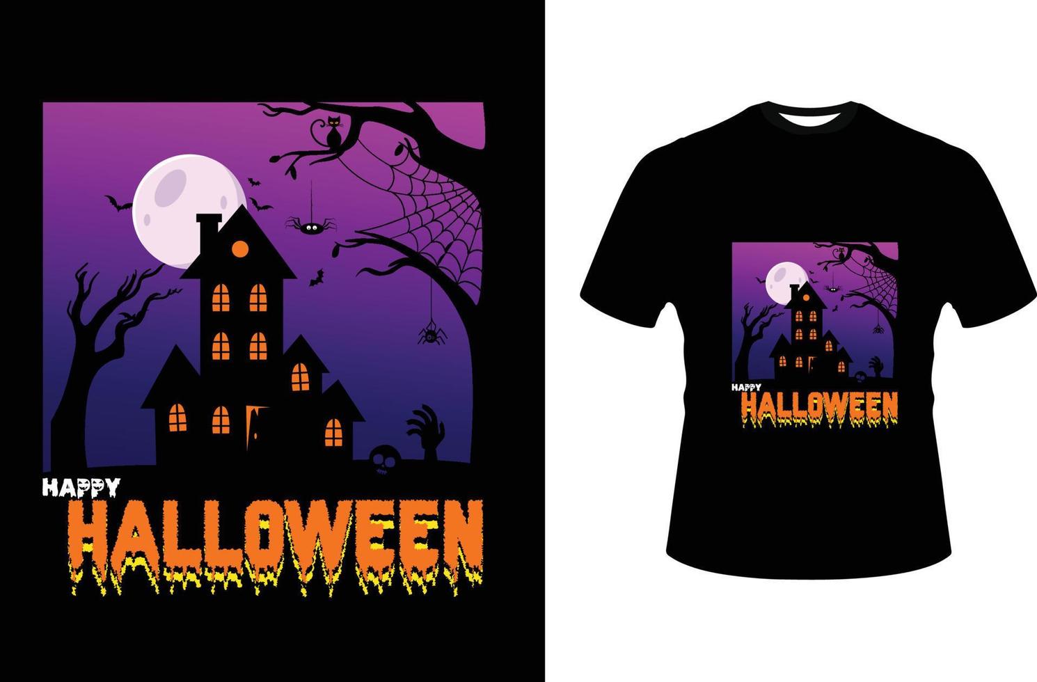 Halloween-T-Shirt-Design vektor