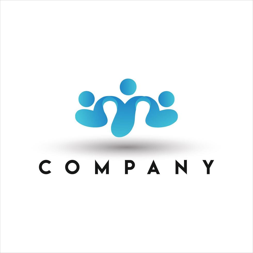 Team-Cloud-Logo. Familien- und Kinderlogo vektor