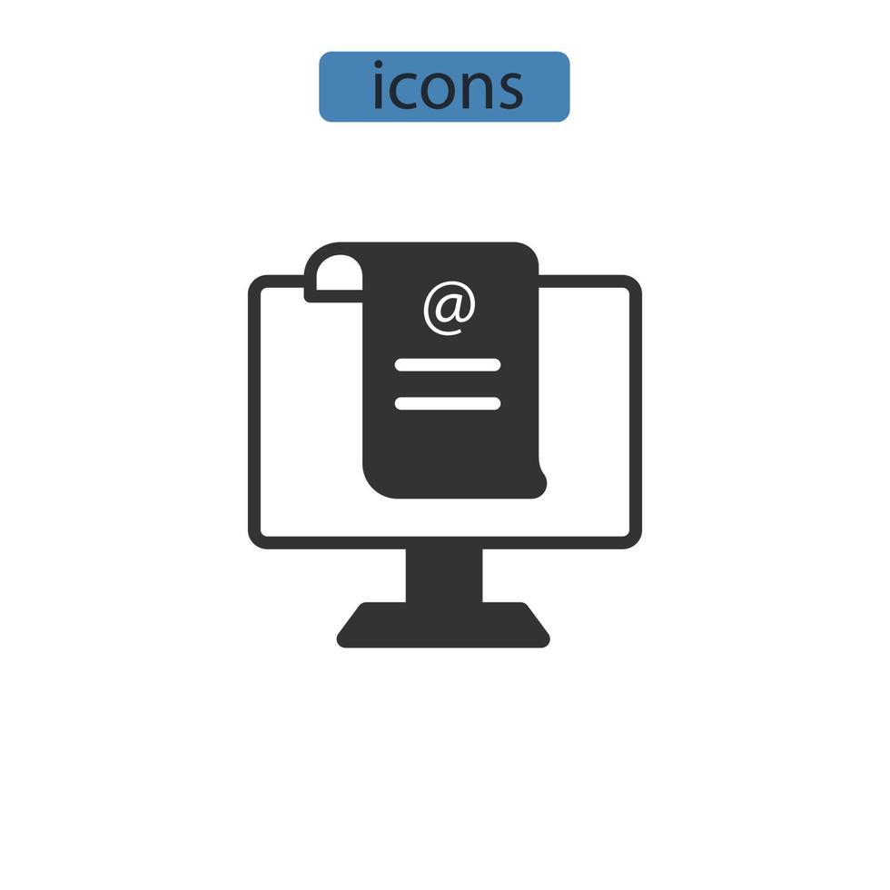 E-Mail-Symbole Symbolvektorelemente für Infografik-Web vektor